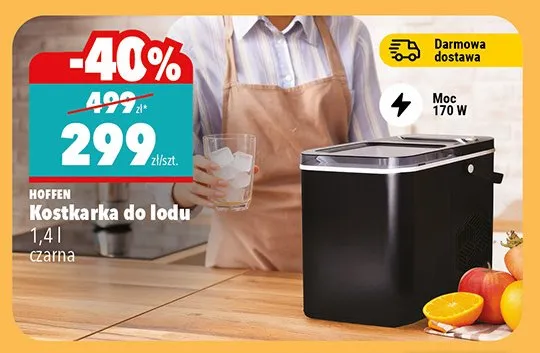 Kostka do lodu 1,4l czarna promocja w Biedronka Home