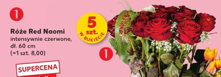 Róże Red Naomi promocja w Kaufland