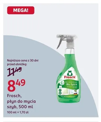 Płyn do mycia szyb Frosch 500ml promocja w Rossmann