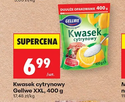 Kwasek cytrynowy Gellwe XXL promocja w Biedronka