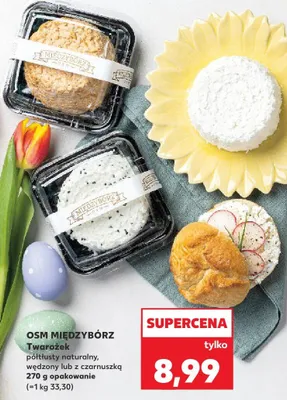 Twarożek półtłusty naturalny, wędliny lub z czarnuszką promocja w Kaufland