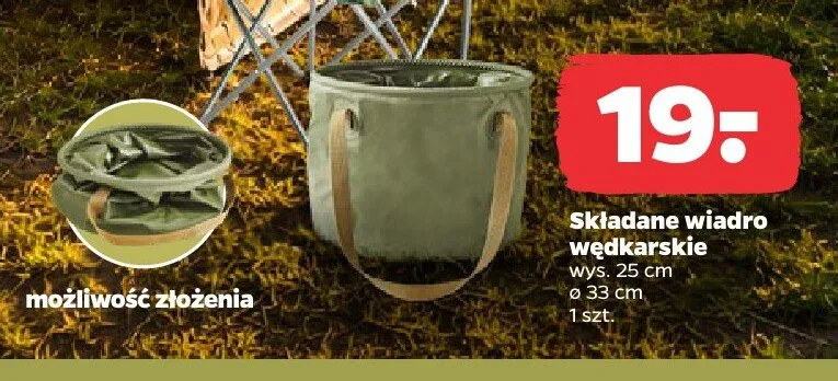 Składane wiadro wędkarskie Netto promocja w Netto