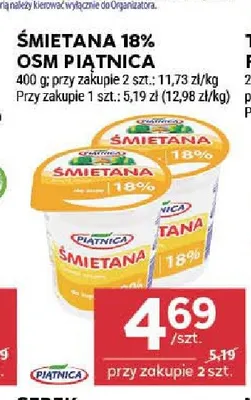Śmietana OSM Piątnica 18% promocja w Stokrotka