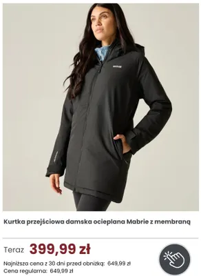 Kurtka przejściowa damska ocieplana Mabrie z membraną Regatta promocja w Regatta