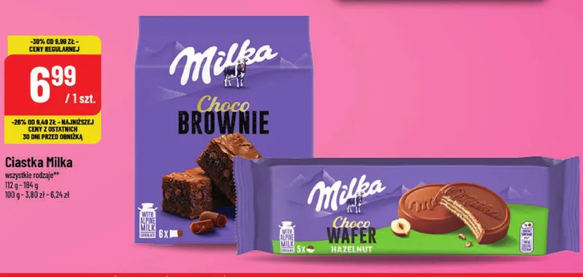 Ciastka Milka Choco Wafer Hazelnut promocja w POLOmarket