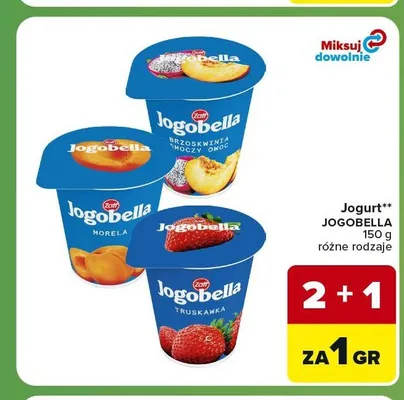 Jogurt brzoskwiniowy Jogobella promocja w Carrefour Express