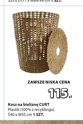Kosz na bieliznę Curt promocja w Jysk