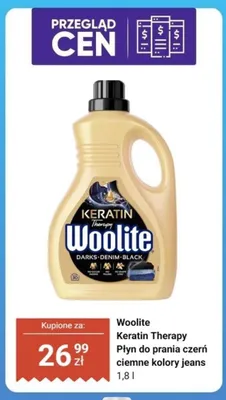 Płyn do prania czerń ciemne kolory jeans Woolite Keratin Therapy promocja w Dino
