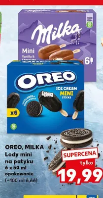 Lody mini na patyku Oreo 6-pak 50 ml promocja w Kaufland