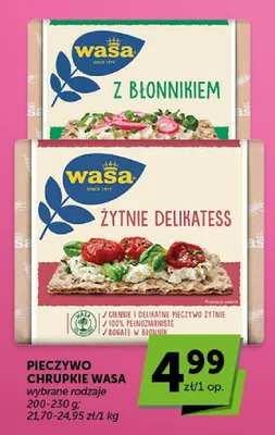 Pieczywo chrupkie z błonnikiem WASA promocja w Groszek