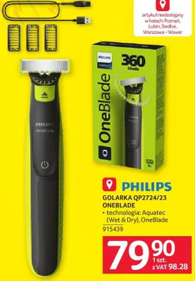 Golarka Philips QP2724/23 OneBlade promocja w Selgros