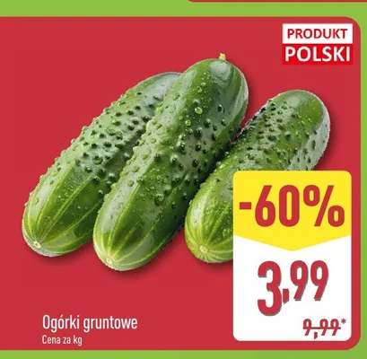 Ogórki gruntowe polskie promocja w Aldi
