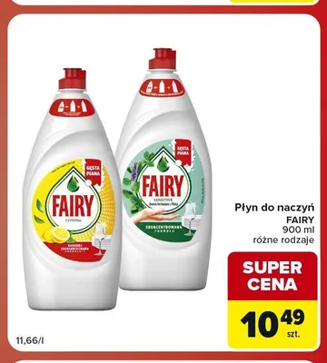 Płyn do naczyń Fairy Sensitive promocja w Carrefour Market