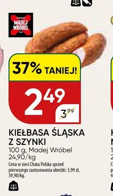 Kiełbasa Śląska z Szynki Madej Wróbel promocja w Chata Polska