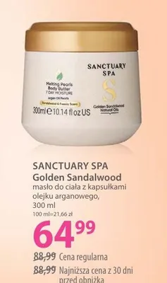 Golden Sandalwood masło do ciała z kapsułkami olejku arganowego promocja w Hebe