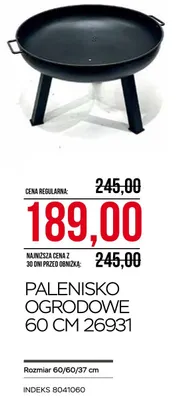 Palenisko ogrodowe 60cm 26931 60/60/37cm promocja w Abra Meble
