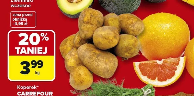 Ziemniaki wczesne promocja w Carrefour