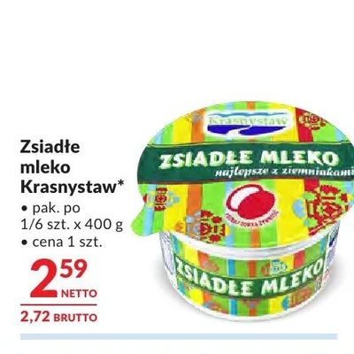 Zsiadłe mleko Krasnystaw promocja w Makro