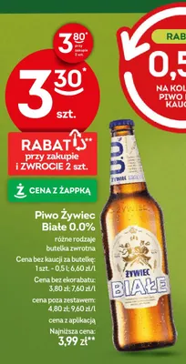 Piwo bezalkoholowe Żywiec Białe promocja w Żabka
