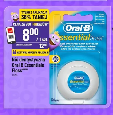 Nić dentystyczna Oral-B Essential Floss promocja w POLOmarket