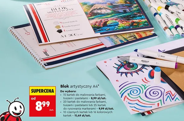 Blok artystyczny A4 LOOZZ Art 16 kartek promocja w Biedronka