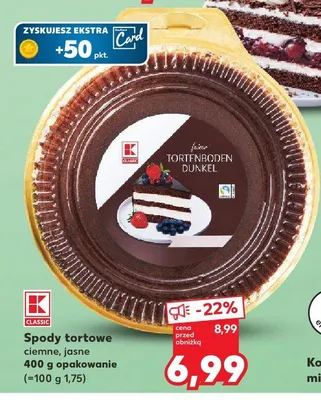 Spody tortowe jasne promocja w Kaufland