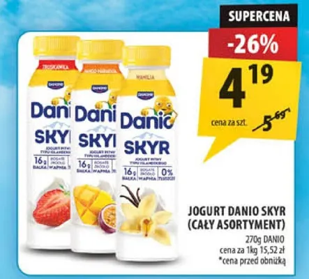 Jogurt Danio Skyr promocja w Arhelan