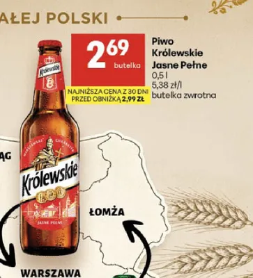 Piwo Królewskie promocja w Delikatesy Centrum