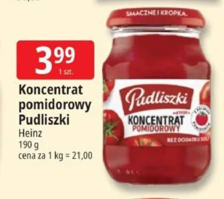 Koncentrat pomidorowy Pudliszki Heinz promocja w Leclerc