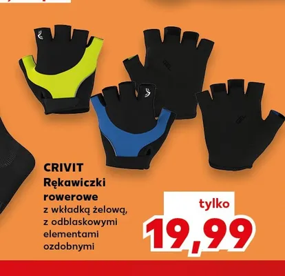 Rękawiczki rowerowe Crivit promocja w Kaufland