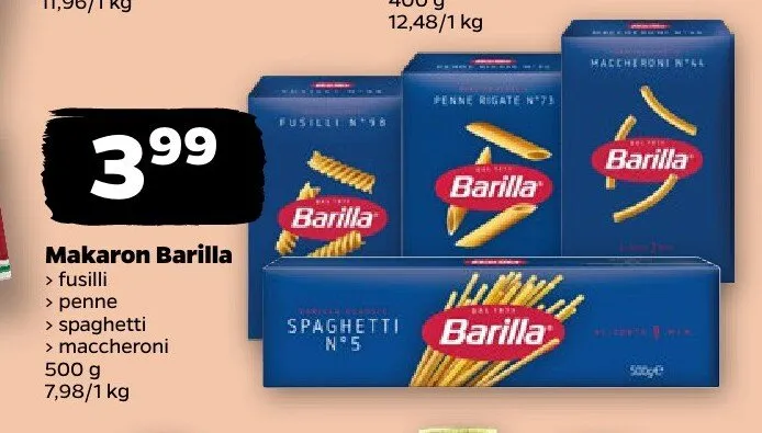 Makaron maccheroni Barilla promocja w Netto