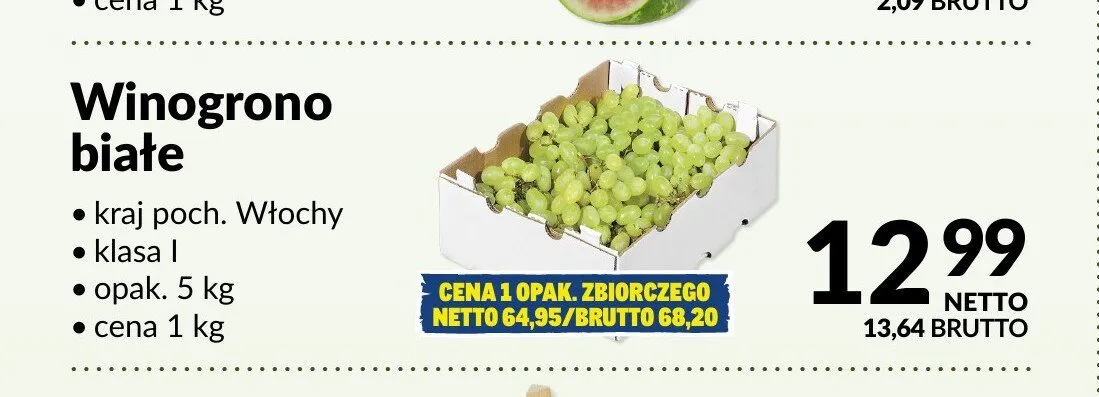 Winogrono białe promocja w Makro