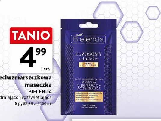 Maseczka przeciwzmarszczkowa ujędrniająco-rozświetlająca Bielenda Egzosomy Młodości promocja w Intermarche