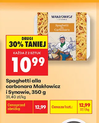 Spaghetti alla carbonara Makłowicz i Synowie promocja w Biedronka
