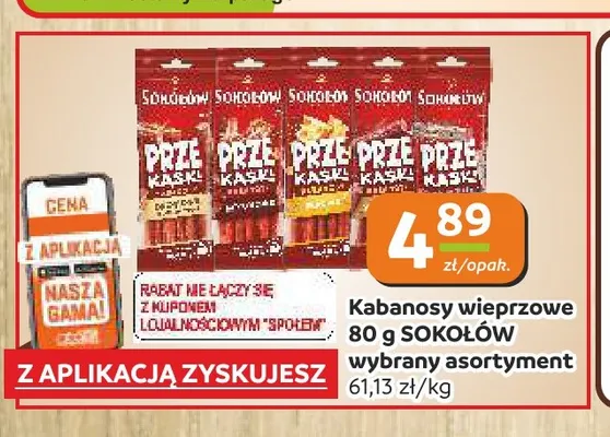 Kabanosy wieprzowe Sokołów promocja w Społem Częstochowa