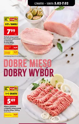 Mięso mielone z łopatki wieprzowej Kraina Mięs promocja w Biedronka