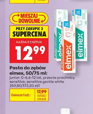 Pasta do zębów Elmex Przeciw Próchnicy promocja w Biedronka