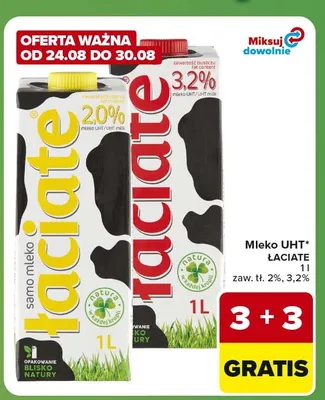Mleko UHT Łaciate 3,2% promocja w Carrefour Express