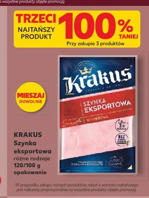 Szynka eksportowa Krakus promocja w Kaufland
