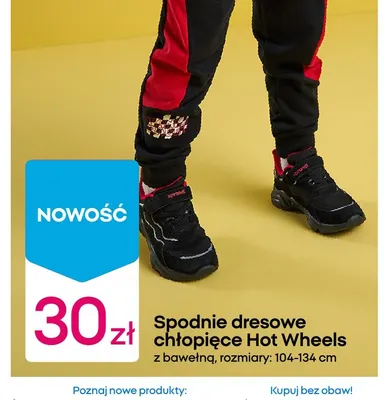 Spodnie dresowe chłopięce Hot Wheels promocja w Pepco