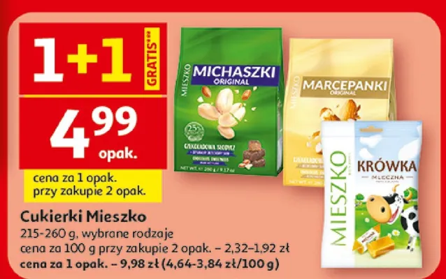 Cukierki Mieszko wybrane rodzaje promocja w Auchan