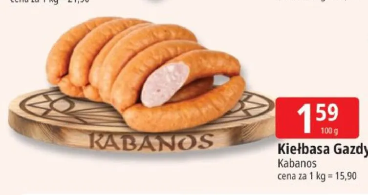 Kiełbasa Gazdy Kabanos promocja w Leclerc