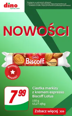 Ciastka markizy z kremem espresso promocja w Dino