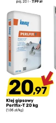 Klej gipsowy Knauf Perlfix-T promocja w Bricomarche