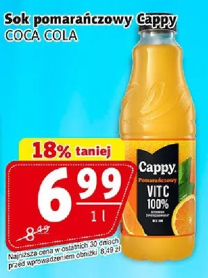 Sok pomarańczowy Cappy promocja w Prim Market