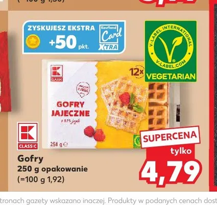Gofry jajeczne K-Classic promocja w Kaufland