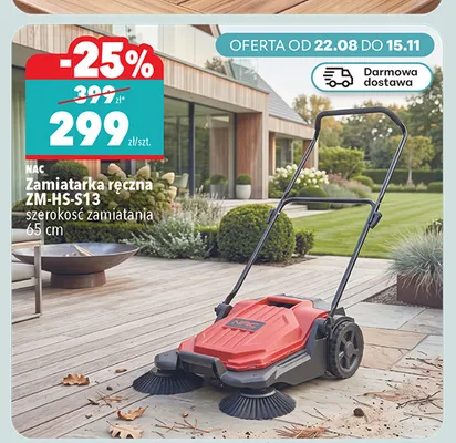 Zamiatarka ręczna Nac ZM-HS-S13 szerokość zamiatania 65 cm promocja w Biedronka