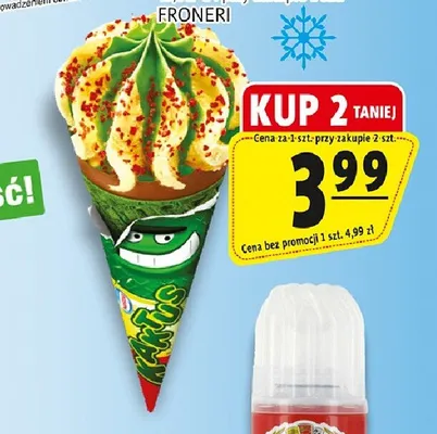 Lody w rożku Kaktus promocja w Prim Market