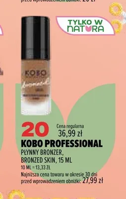 Płynny bronzer Kobo Professional Bronzed Skin promocja w Drogerie Natura