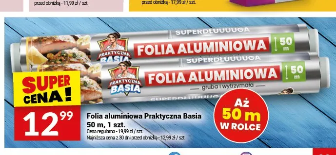 Folia aluminiowa Praktyczna Basia 50 m promocja w Twój Market